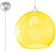 Sollux Ball Pendant Light Single-Light for Socket E27 Yellow