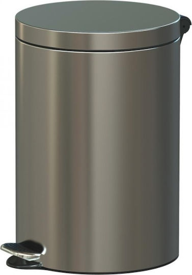 Mopatex Metal Coș de gunoi Deșeuri cu Pedală 12lt Inox