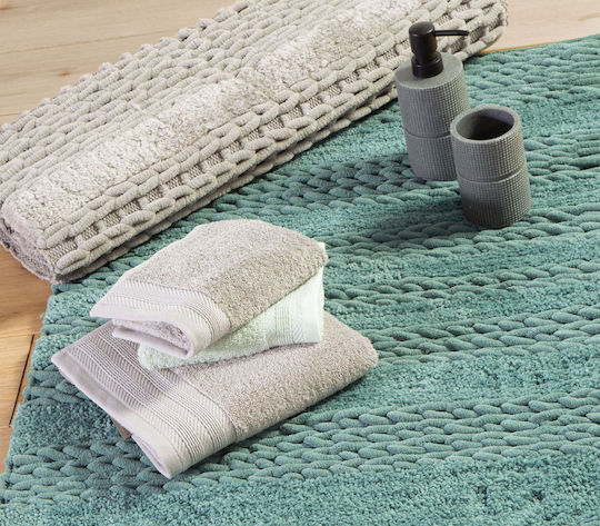 Nef-Nef Homeware Rutschfest Badematte Synthetisch,Polyester/Cotton/Leather Rechteckig Life 027023 514 Linen 60x90cm
