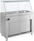 Bambas Frost MD 170 Vitrină încălzită Ben Marie cu 5 Locuri pentru Gastronomi și Putere 3000W L170 x l70 x Î130 cm MD170