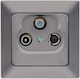 Eurolamp TV, Satellite, and Radio Antenna Socket Terminal in Gray color 152-16312