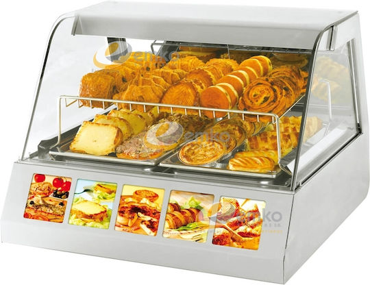 Roller Grill Θερμαινόμενη Βιτρίνα Θάλαμος 2 Επιπέδων με 2 Θέσεις για Γαστρονόμους και Ισχύ 1500W Π80 x Β73 x Υ60 εκ.