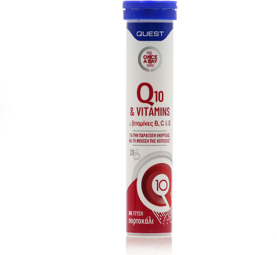 Quest Q10 & Vitamins B, C & E Мултивитамин за Енергия Портокал 20 бр