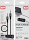 Earldom TRRS 3.5mm male - 3.5mm male Cable Black 1m (ET-AUX31)