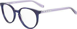 Moschino Plastic Eyeglass Frame Purple MOL565 HKZ