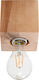 Sollux Vintage Wooden Ceiling Light with Socket E27 Brown