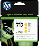 HP 712 3 Inkjet Printer Cartridges Multipack Yellow (3ED79A)