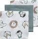 Meyco Animal/Uni Muslin Changing Pads Green 30x30cm. 3pcs