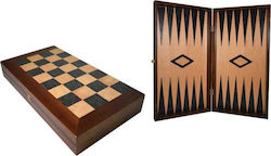 501506 Backgammon/Chess Wood with Checkers 48x52cm SU-GI-51506