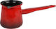 Keskor Coffee Pot Enamel in Red Color 240ml