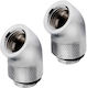 Corsair Hydro X Series 45° Rotary Adapter Twin Pack Fittings Ασημί