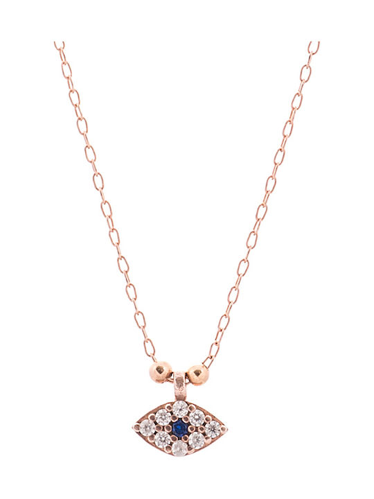 Silver Necklace with Gold Plated and Zircon Design - TTPW40