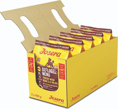 Josera Poultry Menu 4.5kg Trockenfutter ohne Gluten für erwachsene Hunde kleiner Rassen mit Geflügel