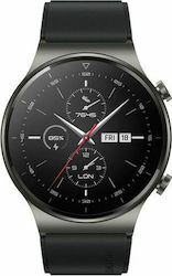 Huawei Watch GT 2 Pro Titanium 47mm Αδιάβροχο με Παλμογράφο (Night Black)