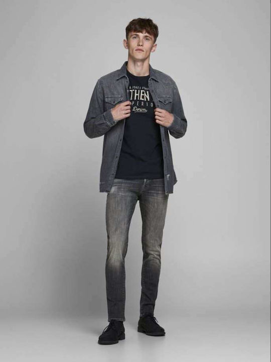 Jack & Jones Ανδρικό Παντελόνι Τζιν σε Slim Εφαρμογή Γκρι