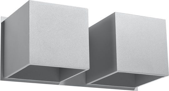 Sollux Quad 2 Modern Lamp Wall Gray 26x14x14cm