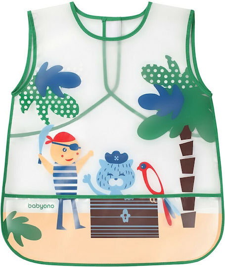 Babyono Creative Baby Waterproof Plastic Coverall with Hoop & Loop Fastener Green for 36 m+ BN840