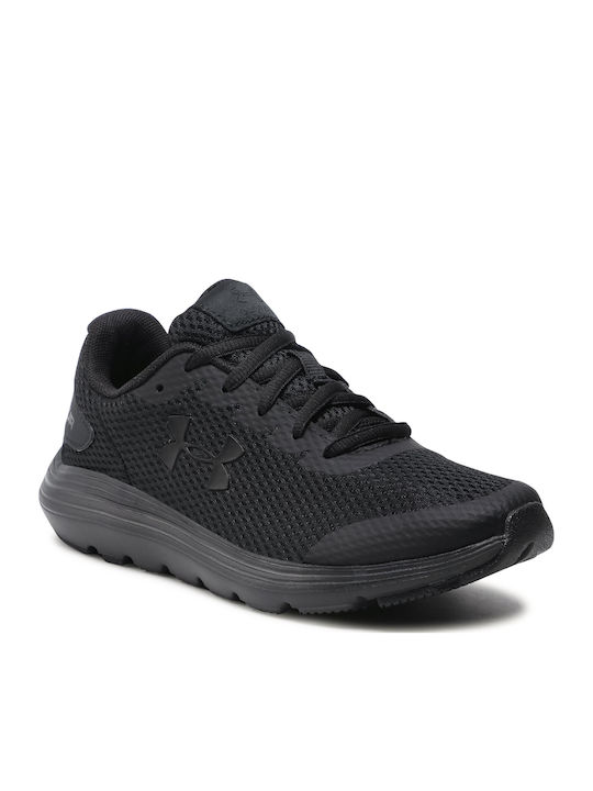 Surge 2 Kids Sports Shoes Running with Laces Black