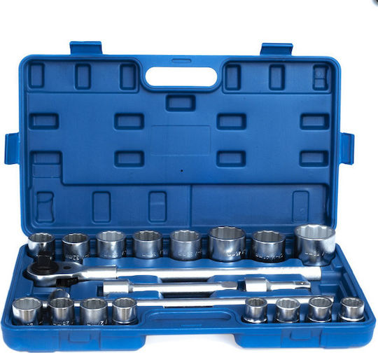 Tagred Set Dodecagonal Karidakia cu Kastania Set de chei tubulare și clichet 3\4" 21buc