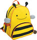 Skip Hop Zoo Bee School Bag Backpack Kindergarten Yellow with Water Bottle Holder
