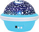 Kids Led Projector Lamp Έναστρος Ουρανός UFO Blue 8.5x8.5x11.5cm