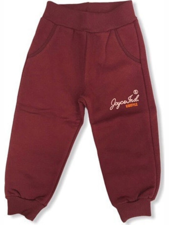 Joyce Kids Sweatpants Burgundy