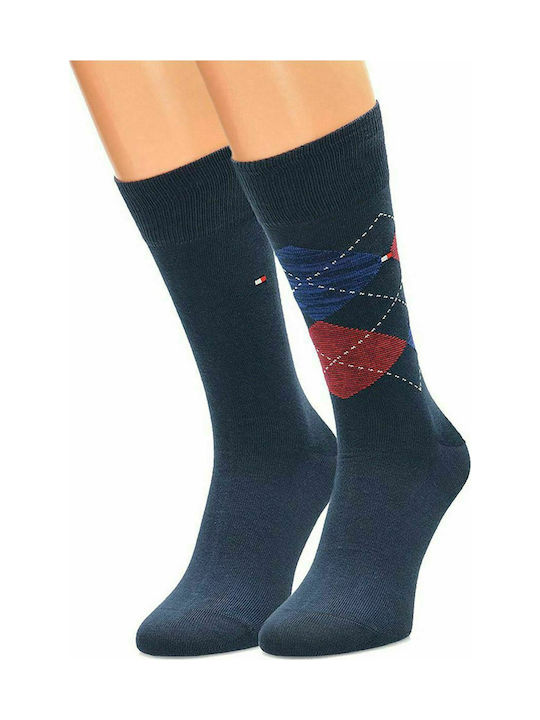 Tommy Hilfiger Men's Patterned Socks Blue 2Pack