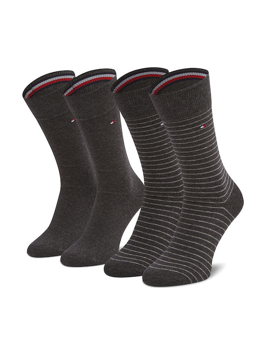 Tommy Hilfiger Men's Patterned Socks Gray 2Pack