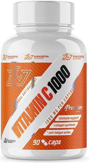 Immortal Nutrition Vitamin C Vitamin for Immune System Boost, the Skin & Antioxidant Action 1000mg 90 caps