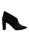 Envie Shoes Suede Women's Ankle Boots with High Heel Black