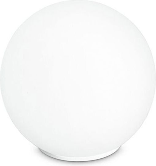 Fan Europe Lampd-L35 BCO City Glass Table Lamp for Socket E27 with White Shade and Base