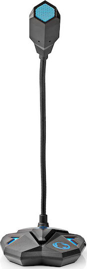 Nedis Desktop Gaming Microphone USB Μικρόφωνο Gooseneck Black/Blue