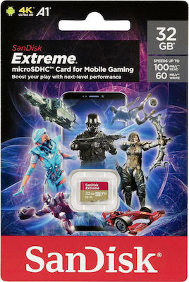 Sandisk Extreme for Mobile Gaming microSDHC 32GB Class 10 U3 V30 A1 UHS-I