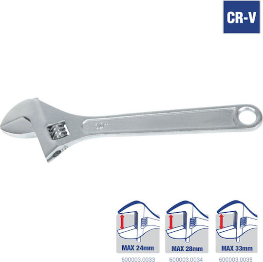 WorkPro French Wrench with Adjustable Opening 28mm 250mm