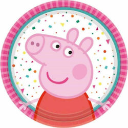 Amscan Χάρτινα Πιάτα Γλυκού Peppa Pig 9906330 8τμχ