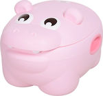 HomCom Portable Potty Εκπαιδευτικό Γιογιό με Καπάκι Hippo with Lid Pink up to 25kg