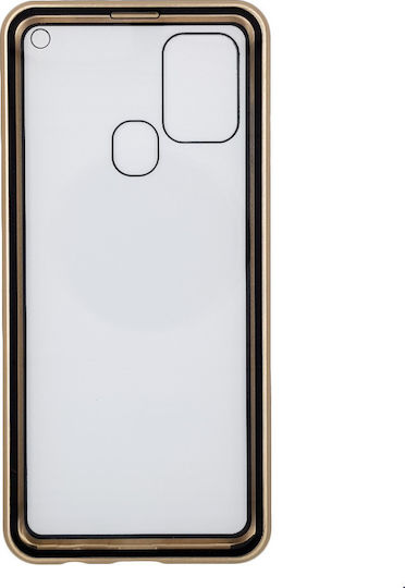 Magneto С пълно покритие (360°) Пластмаса Магнитен Златист (Galaxy A21s)