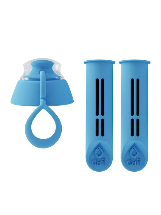 Dafi Ersatz-Wasserfilter für Flasche aus Aktivkohle Bottle Cap Filter 2Stück Blue