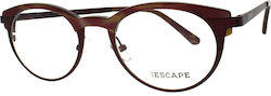 Escape Eyewear Red Prescription Eyeglass Frame ...