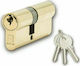 Martin Lock Cylinder Security 07060 60mm (27-33) with 3 Keys Gold
