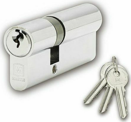 Martin Lock Cylinder Security 07170 70mm (30-40) with 3 Keys Silver