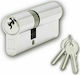 Martin Lock Cylinder Security 07190 90mm (40-50) with 3 Keys Silver