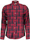 Gant Men's Shirt Long Sleeve Cotton Checked Red