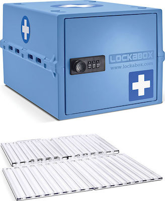 Lockabox One Medical Πλαστικό Κουτί Πρώτων Βοηθειών με Κλειδαριά & Ράφια