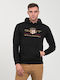 Gant Herren Sweatshirt mit Kapuze und Taschen Schwarz