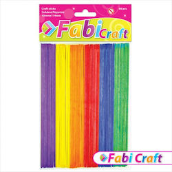 Fabi Ξυλάκια Χειροτεχνίας Χρωματιστά Craft Stick 130102