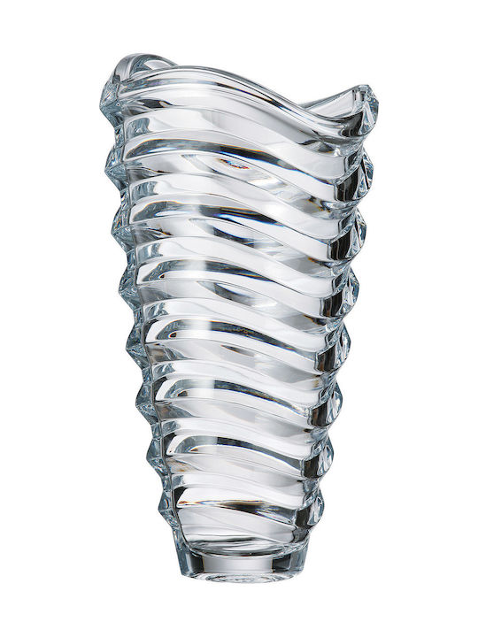 Bohemia Vază Decorativă Cristal 340 Wave Transparent 30cm 1buc