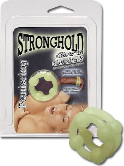 You2Toys Stronghold Glow In The Dark Penis Ring Inel Cock Alb 05143220000