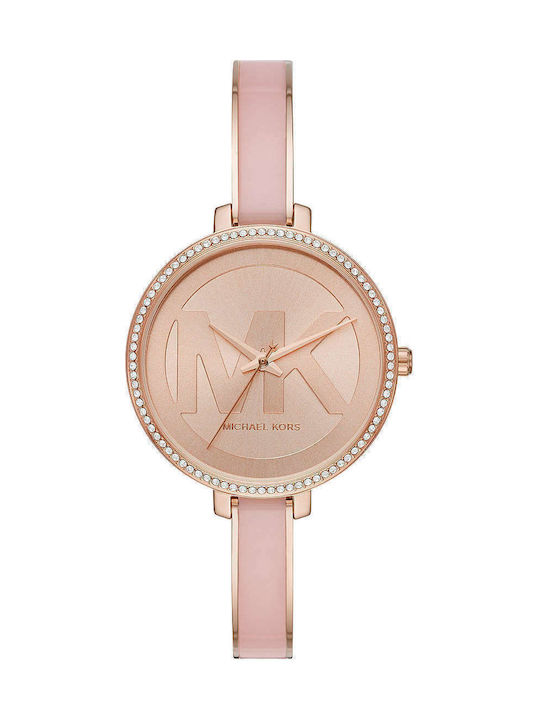 Michael Kors Jaryn Watch with Metal Bracelet Pink Gold