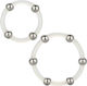 Calexotics Steel Beaded Silicone Ring Set Set Cock Rings Schwanz Clear 2Stück